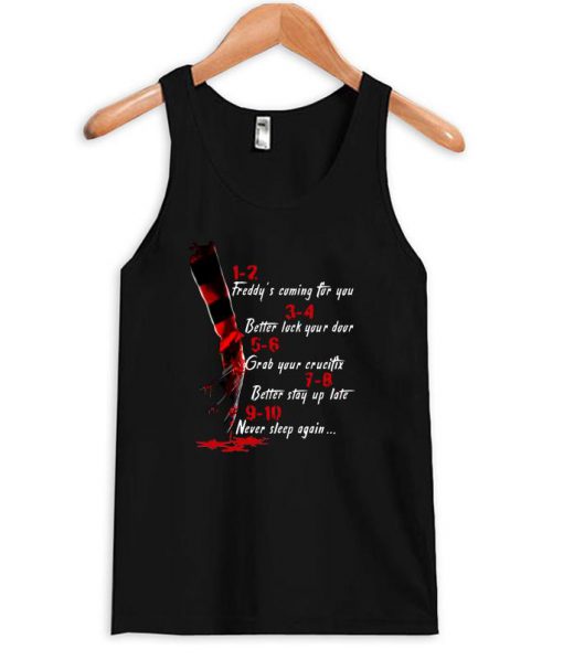 A Nightmare On Elm Street Hand 1 2 Freddy’s Coming For You  Tanktop