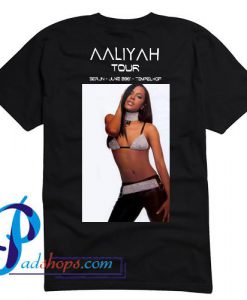 Aaliyah Tour T Shirt Back