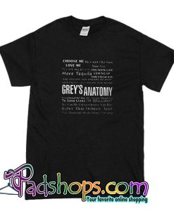 Anatomy Choose Me Love T-Shirt