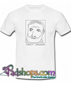 Badly Drawn Ernest Hemingway T Shirt SL