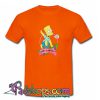 Bart Simpson Skateboard Orange T Shirt SL