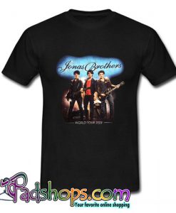 Black Jonas Brothers World Tour T Shirt (PSM)