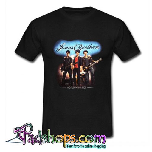 Black Jonas Brothers World Tour T Shirt (PSM)
