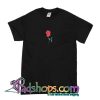Black Ripped Rose T Shirt