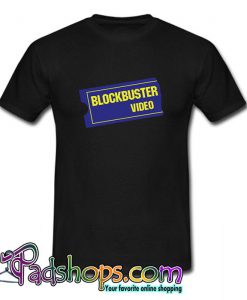Blockbuster Video Movie Rental 80 s 90s Kid Memories Black Tshirt SL