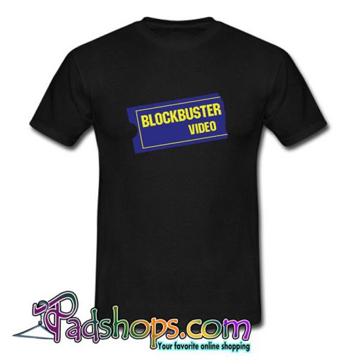 Blockbuster Video Movie Rental 80 s 90s Kid Memories Black Tshirt SL