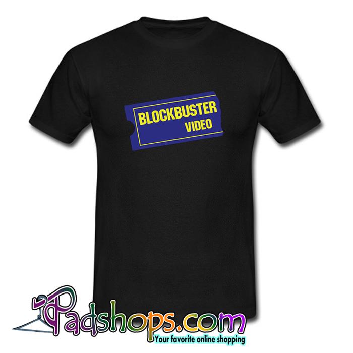 Blockbuster Video Movie Rental 80 s 90s Kid Memories Black Tshirt SL