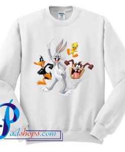 Bugs Bunny Daffy Duck Taz and Tweety Sweatshirt