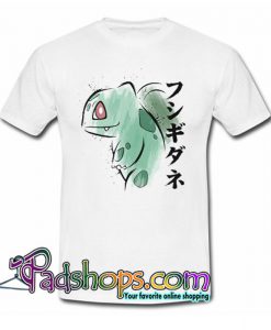 Bulbasaur Pokemon Water Colour Effect T Shirt SL