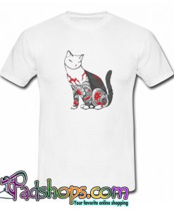 Cat in Cherry Blossom Tattoo trending T shirt SL