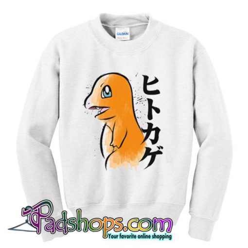 Charmander Pokemon Water Colour Effect Sweatshirt SL