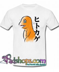 Charmander Pokemon Water Colour Effect T Shirt SL