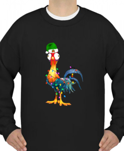Chicken Hei Hei light Christmas Sweatshirt