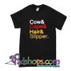 Cow Cape Hair Slipper T-Shirt