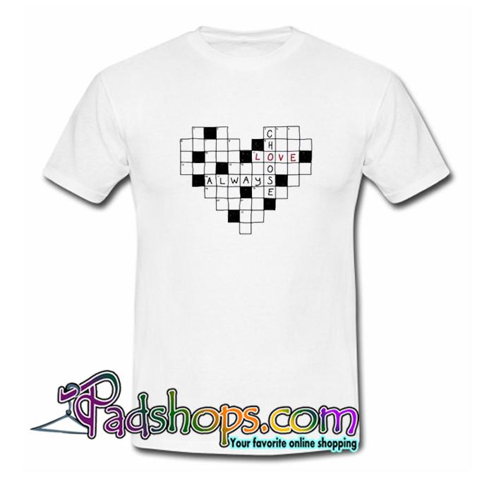 Crossword Puzzle T Shirt SL PADSHOPS
