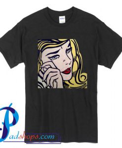 Crying Girl Pop Art T Shirt