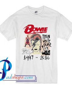 David Bowie Thin White Duke Memorial T Shirt