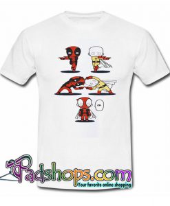 Deadpool and Saitama fusion dance One Punch Man T Shirt SL