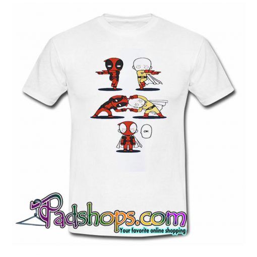 Deadpool and Saitama fusion dance One Punch Man T Shirt SL