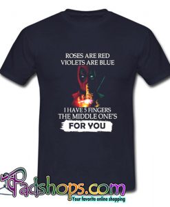 Deadpool and Thanos Roses Are Red T Shirt (PSM)