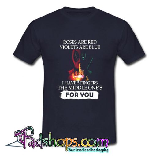 Deadpool and Thanos Roses Are Red T Shirt (PSM)