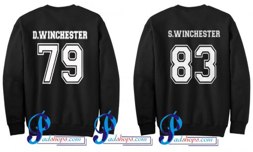 Dean Winchester 79 Sam Winchester 83 Sweatshirt Back Couple