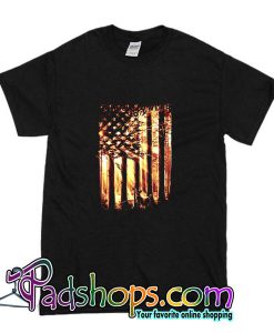 Deer Hunting Club Light American Flag T Shirt