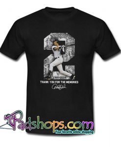 Derek Jeter MLB 1995 2014 Thank For The Memories  T Shirt SL
