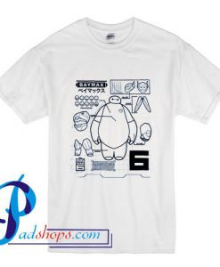 Disney Big Hero 6 Baymax Schematic T Shirt