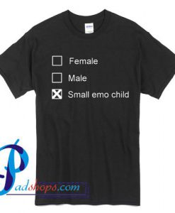 Female Male Small Emo Child T Shirt