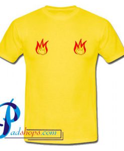 Fire Flame Boob T Shirt