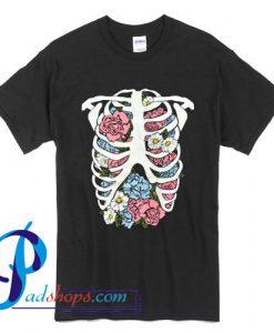 Floral Rib Cage T Shirt