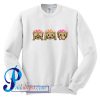 Flower Crown Monkey Emoji Sweatshirt