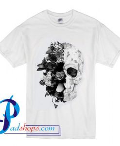 Flower Skull Emo T Shirt