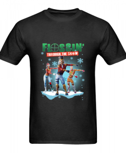 Fortnite Flossin Through the snow T Shirt