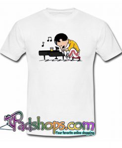 Freddie Peanuts Playing Piano T Shirt SL