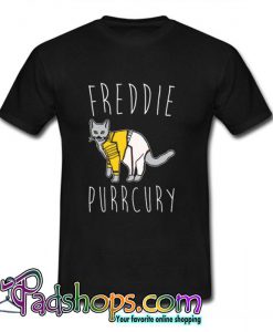 Freddie Purrcury Cat Parody T Shirt (PSM)