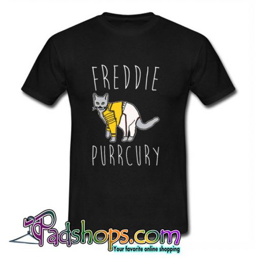 Freddie Purrcury Cat Parody T Shirt (PSM)