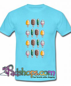 Fun Ice Lollies  Popsicles T shirt SL