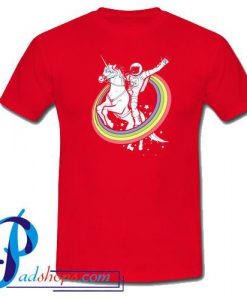 Funny Astronaut Riding A Unicorn T Shirt