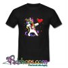 Funny Dabbing Unicorn Valentines Day T Shirt (PSM)