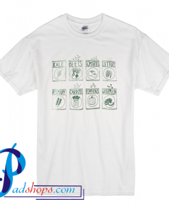 Garden Seeds Screen Kale Beet Tomatoes T Shirt