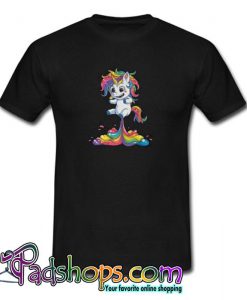 Girls Kids Rainbow Party Gifts Tees Women Men Trending T shirt SL