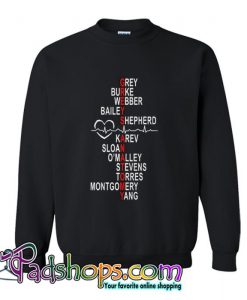 GreyS Anatomy Cast Names Unisex Sweatshirt SL