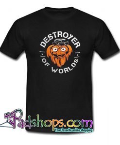 Gritty Destroyer Of Worlds Charcoal  T Shirt SL