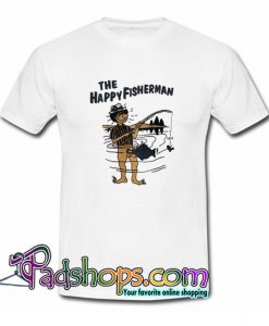 Happy Fisherman White T Shirt SL