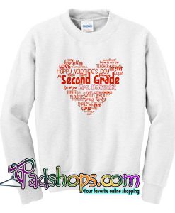 Heart Teacher Name Grade Personalized Sweatshirt
