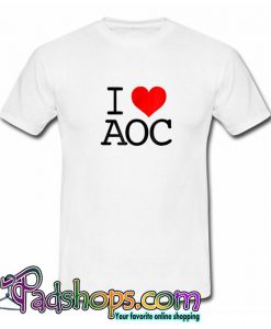 I Love AOC Alexandria Ocasio Cortez T shirt SL
