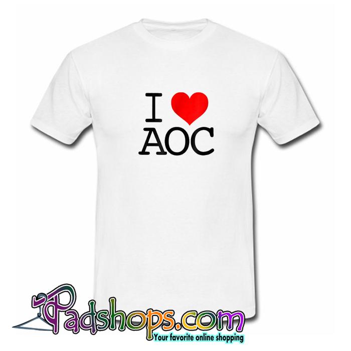 I Love AOC Alexandria Ocasio Cortez T shirt SL