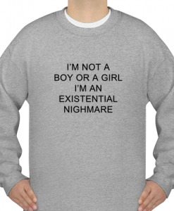 I'm Not A Boy Or A Girl I'm An Existential Sweatshirt